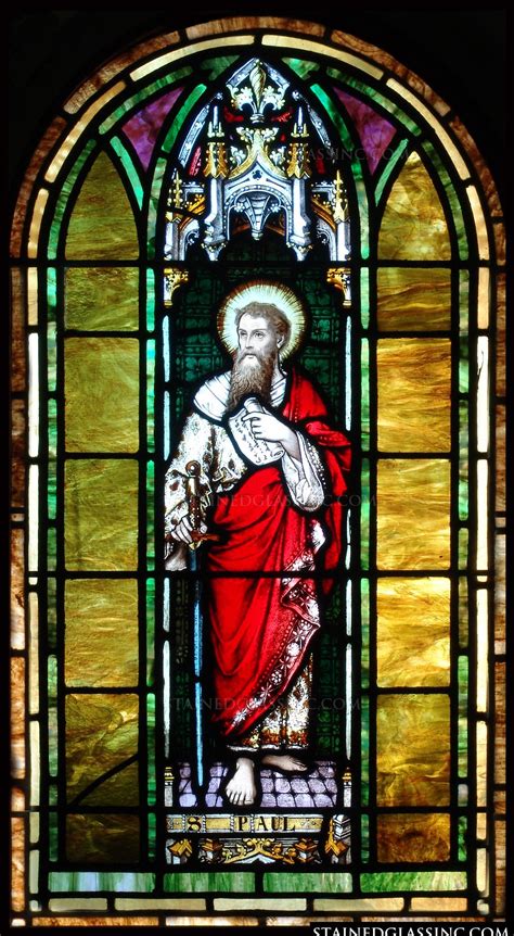 In fact history has it that there were colored windows around since ancient times. "Apostle Paul" Religious Stained Glass Window