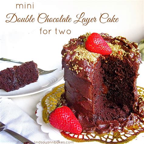 This sturdy round cake pan has a slightly corrugated bottom, which gives it a slight edge in the nonstick department. Mini 4-Inch Double Chocolate Layer Cake For Two - The Lindsay Ann