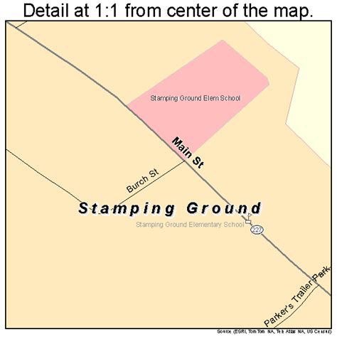 Stamping Ground Kentucky Street Map 2173038