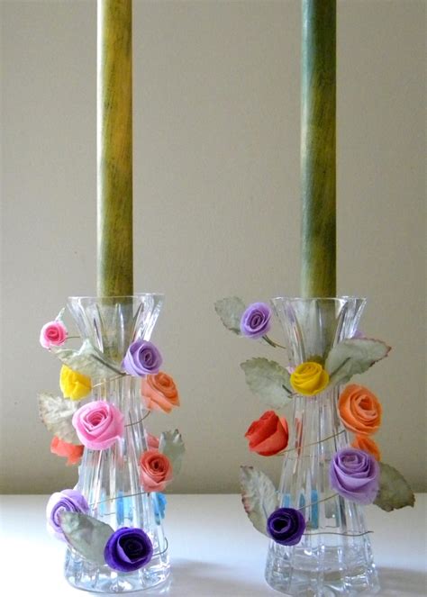 Homework A Creative Blog Inkling Paper Flower Candle Holders