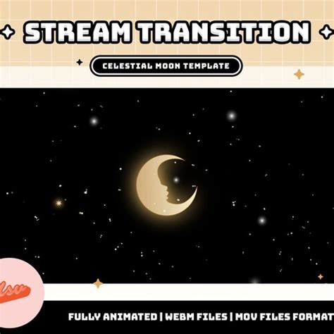 Animated Twitch Stream Screen Twitch Neon Gold Celestial Etsy