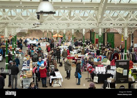 Bustling Sunday Market Tynemouth Station Hi Res Stock Photography And