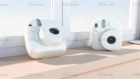Multi Format C4d Polaroid 3d Model Camera Simple Scene Model