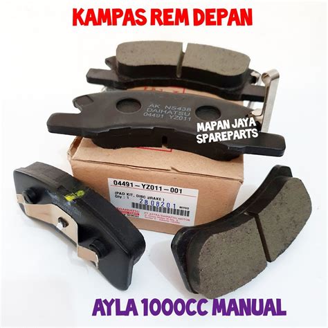 Jual Brake Pad Original Kampas Rem Depan Agya Ayla Manual