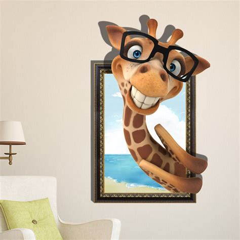 3d Acrylic Three Dimensional Wall Stickers Cartoon Background Stickers