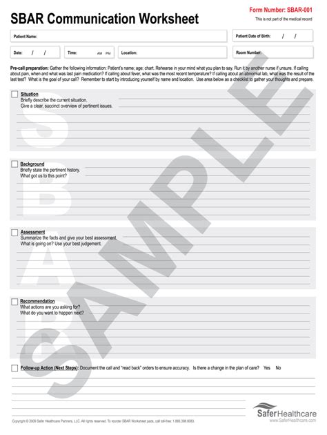 Sbar Template Word Fill Online Printable Fillable
