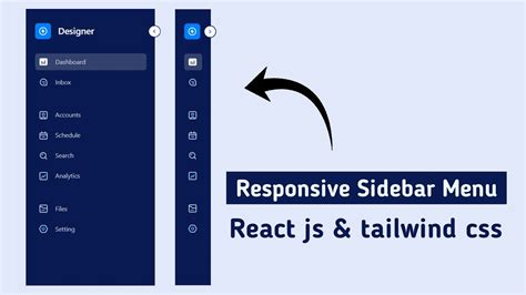 Responsive Sidebar With React Js And Tailwind Css React Js And Tailwind Css Tutorial Youtube