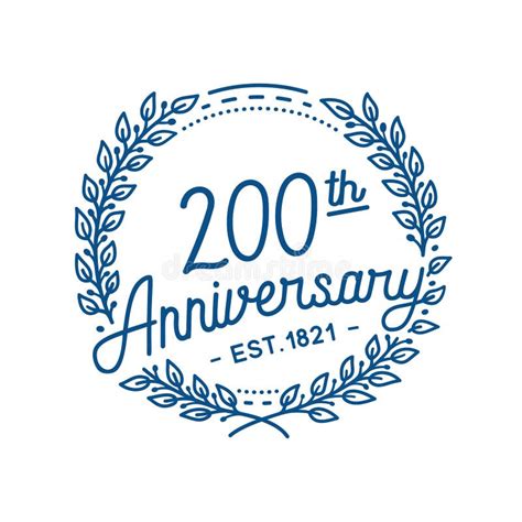 200 Years Anniversary Celebration With Laurel Wreath 200th Anniversary