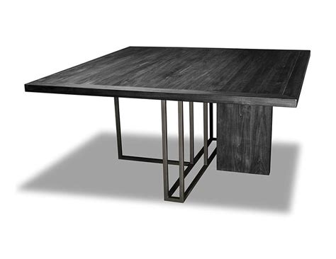 South Cone Home Highmount Square Dining Table, 60", Grey | Solid wood