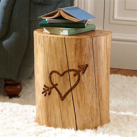 Natural Tree Stump Side Table Brings Nature Fragment Into