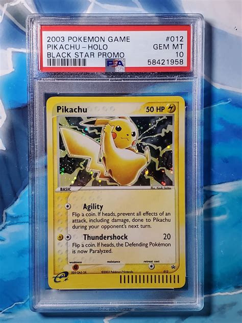 Mavin Psa 10 Pikachu Black Star Promo 012 E Reader Holo 2003 Pokemon Gem Mint 12