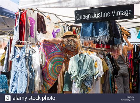 Sydney Market Stall At Newport Beach Selling Traditional Vintage