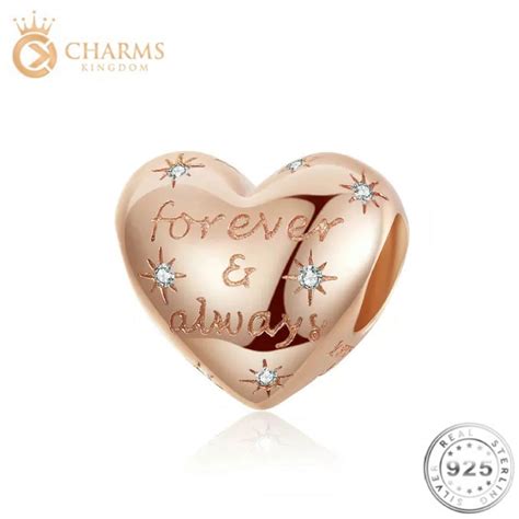 Rose Gold Forever And Always Charm Genuine 925 Sterling Silver Etsy