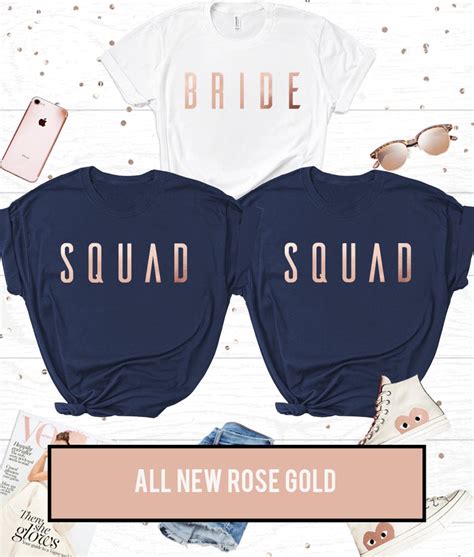 bride and squad t shirts 3 navy rose gold bride and etsy rose gold bride rose gold theme