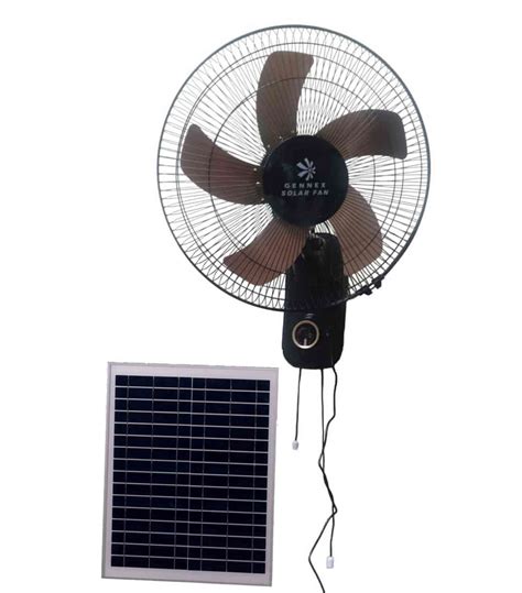 16 Inches Rechargeable Wall Fan With Solar Panel Gennex Online Store