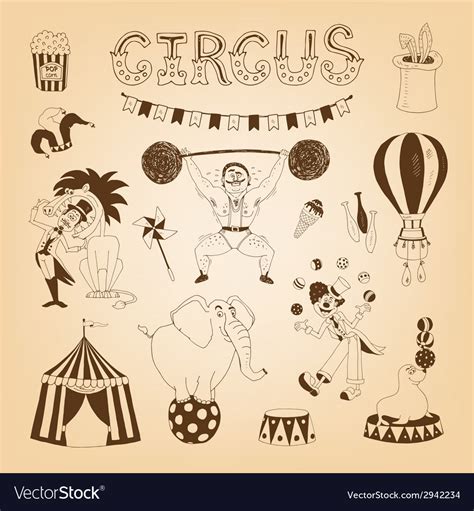 Circus Design Elements Royalty Free Vector Image