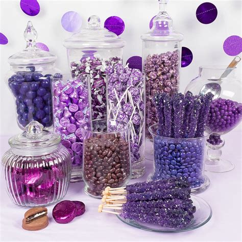 purple premium candy buffet purple candy buffet purple candy purple candy table