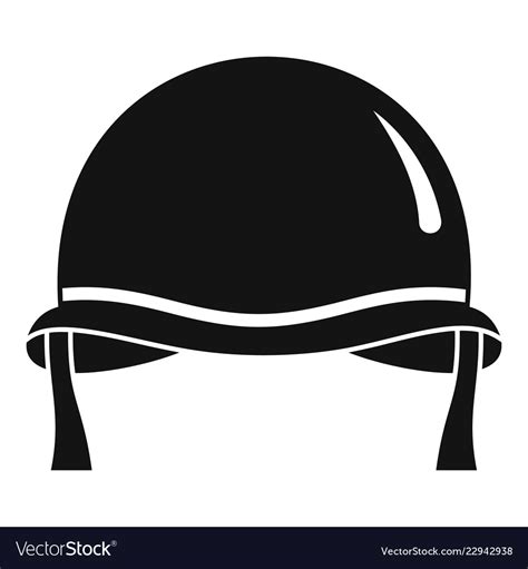 Combat Helmet Icon Simple Style Royalty Free Vector Image
