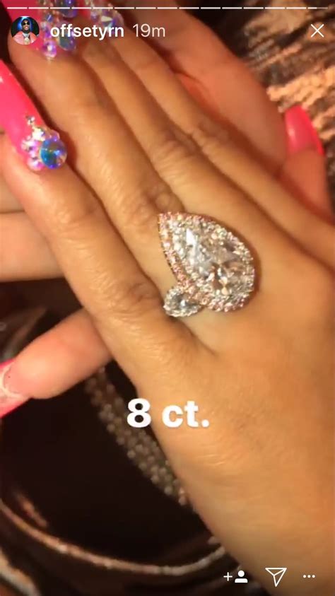 Cardi B Gives A Close Up Look At Her Stunning 8 Carat Engagement Ring