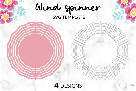 Wind Spinner Template Sublimation Bundle Gráfico por Katine Design