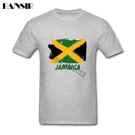 awesome jamaica flag t shirt men short sleeve organic cotton men t shirt camisa masculina over
