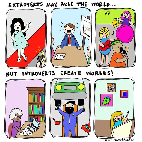 introverts create worlds introvert doodles