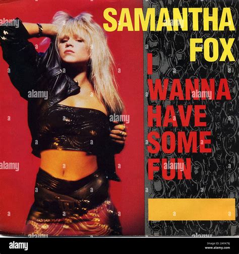 Samantha Fox I WANNA Divertirse vinilo Vintage portada del álbum