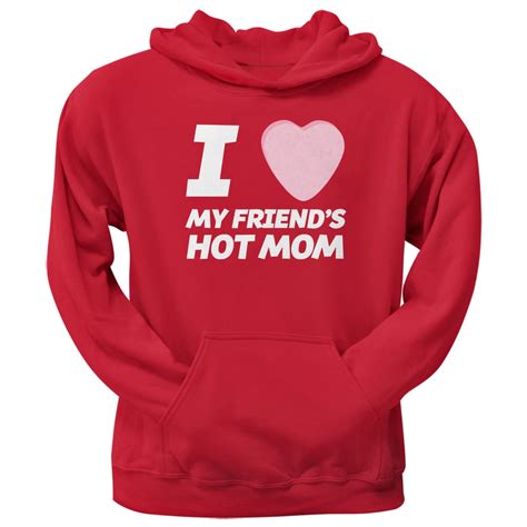 I Love Hot Moms Unisex Hoodie Heart Hot Selling Products Best Sellers