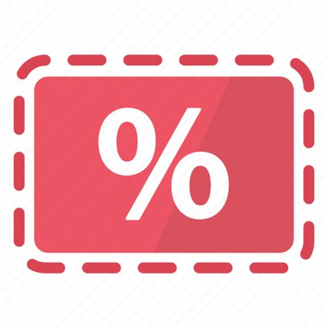 Coupon Deal Percentage Promo Red Reduction Sale Icon Download