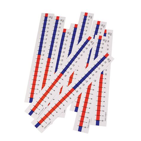 Table Top Number Lines 0 To 20 Pack 10 He364656 Hope Education