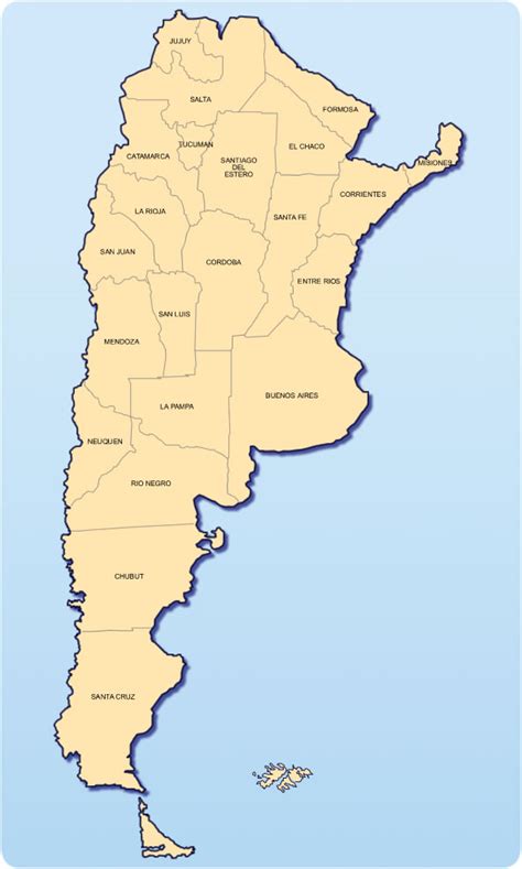 Mapa Politico De Argentina