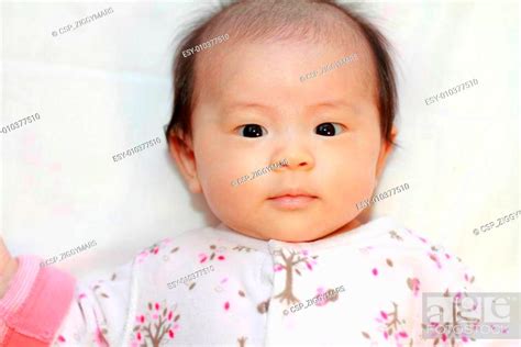 Smiling Japanese Baby Girl 0 Year Old Stock Photo Picture And Low