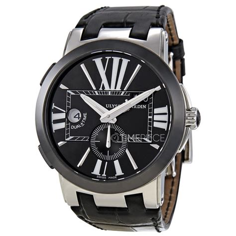 ulysse nardin 243 00 42 executive dual time mens automatic watch