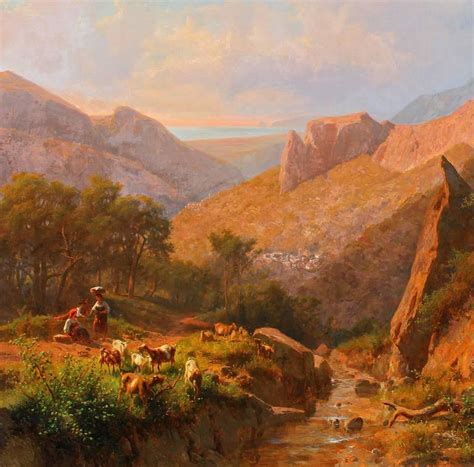 Large Italian Mountain Landscape Painting For Sale At 1stdibs