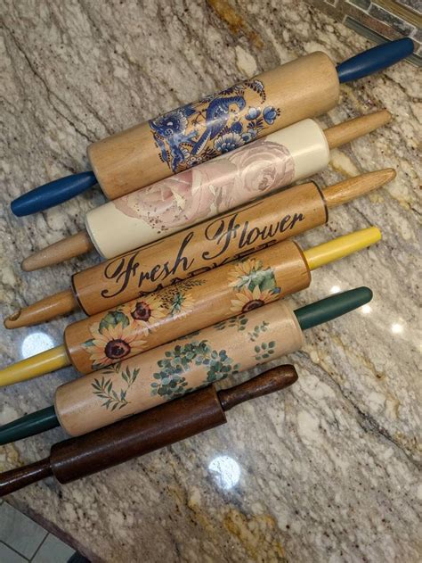 Decor Rolling Pins Vintage Rolling Pins Etsy