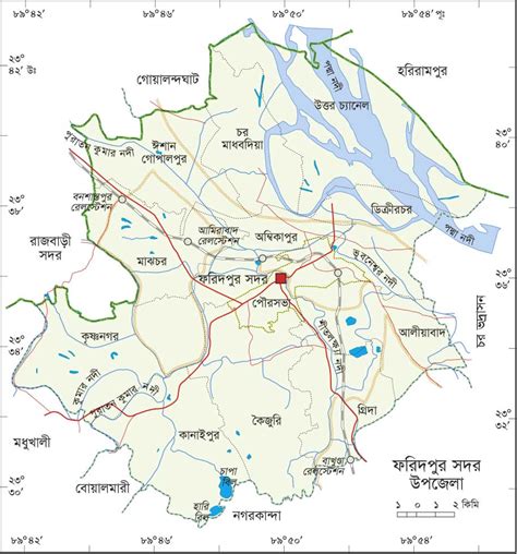 Bangladesh Map All Faridpur Sadar Upazila Map