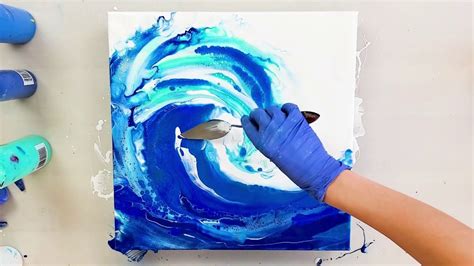 Must See🌊 Easy 3d Ocean Wave Acrylic Pour Painting Fluid Art For