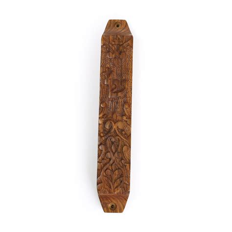 Decor Wooden Mezuzah Case 9x15 Ornamental Prabhujis Ts