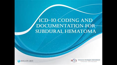Icd 10 Coding And Documentation For Subdural Hematoma Youtube
