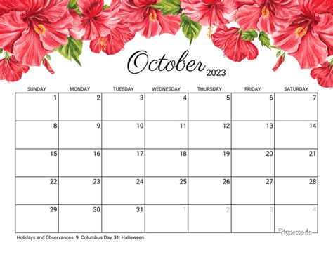 October 2023 Calendar Printable Free Pdf Get Calendar 2023 Update