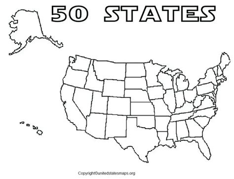 US Coloring Map United States Coloring Map USA