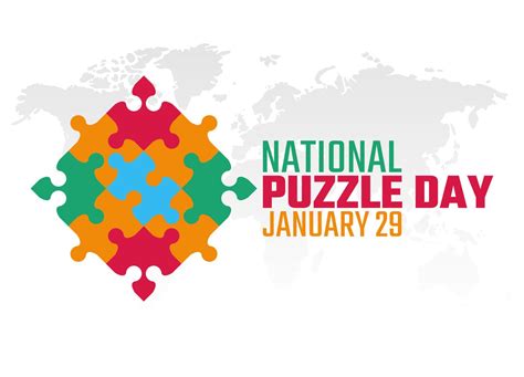 Vector Graphic Of National Puzzle Day Good For National Puzzle Day