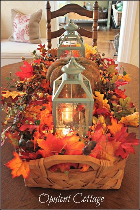 Fall Harvest Basket Centerpiece Fall Centerpiece Thanksgiving Table