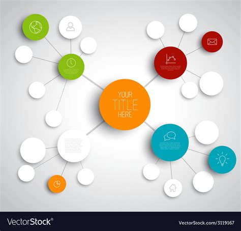 Abstract Mind Map Template Royalty Free Vector Image