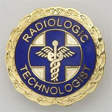Radiologic Technologist Emblem Pin Blue And Gold Radiology