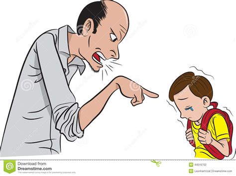 Father Scolding His Son Stock Vector Illustration Of Child 44516702