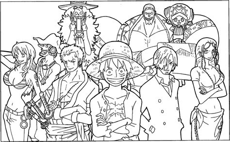 Coloriage One Piece Tout Léquipage Dessins à Colorier Et à Imprimer