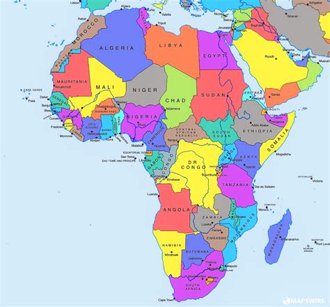 Resultado De Imagen Para Mapa Politico Africa Para Imprimir Africa