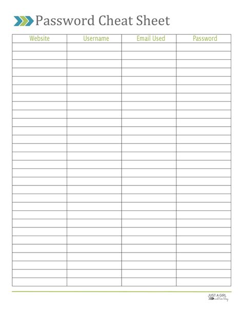 Use this free printable log template to keep track of. 33 Best Password List Templates (Word, Excel & PDF) ᐅ ...
