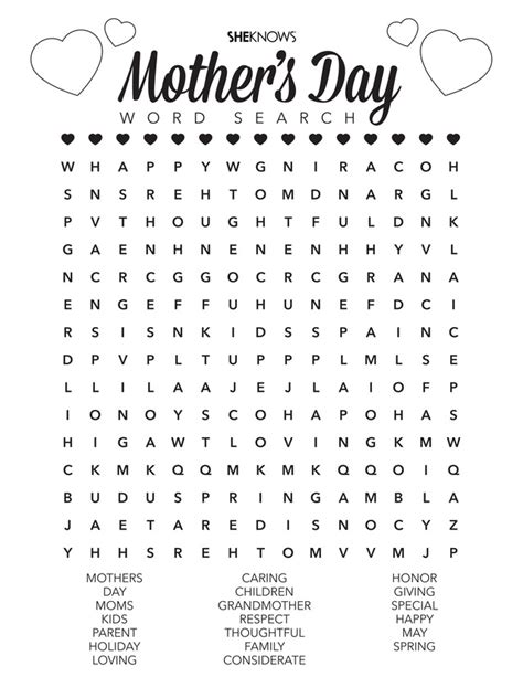 Printable Mothers Day Clipart Printable Word Searches Hot Sex Picture